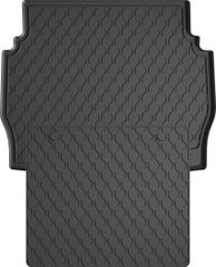 Резиновые коврики в багажник Gledring для BMW 1-series (F20)(5-дв.) 2011-2015 (багажник с защитой)