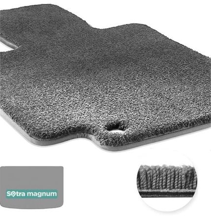 Двошарові килимки Sotra Magnum Grey для Mercedes-Benz A-Class (W176)(багажник) 2012-2018 - Фото 1