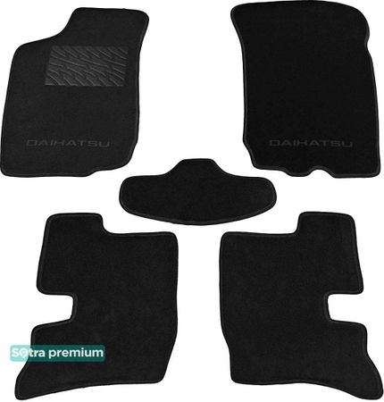 Двухслойные коврики Sotra Premium Black для Daihatsu YRV (mkI) 2000-2005 - Фото 1