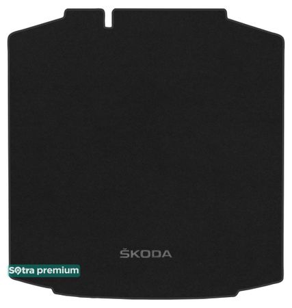 Двухслойные коврики Sotra Premium Black для Skoda Rapid (mkI)(лифтбэк)(багажник) 2012-2019 - Фото 1