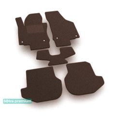 Двошарові килимки Sotra Premium Chocolate для Volkswagen Eos (mkI)(кліпси круглі) 2006-2015