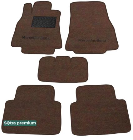 Двошарові килимки Sotra Premium Chocolate для Mercedes-Benz A-Class (W169) / B-Class (W245) 2005-2011 - Фото 1