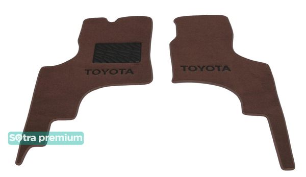 Двошарові килимки Sotra Premium Chocolate для Toyota Previa (mkI)(1 ряд) 1990-1999 - Фото 1