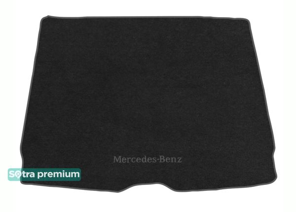 Двошарові килимки Sotra Premium Black для Mercedes-Benz GLC-Class (X253)(не гібрид)(без ніші праворуч)(багажник) 2015-2022 - Фото 1