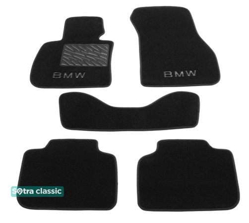 Двухслойные коврики Sotra Classic Black для BMW X1 (F48) 2015-2022 / X2 (F39) 2017→ - Фото 1
