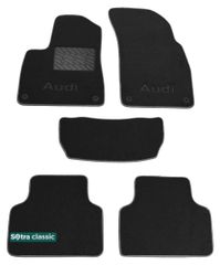 Двошарові килимки Sotra Classic Black для Audi Q7/SQ7 (mkII)(1-2 ряд)(2 ряд без кліпс) 2020→