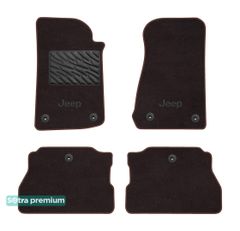 Двошарові килимки Sotra Premium Chocolate для Jeep Wrangler (mkIV)(4xe)(гібрид)(JL) 2021→