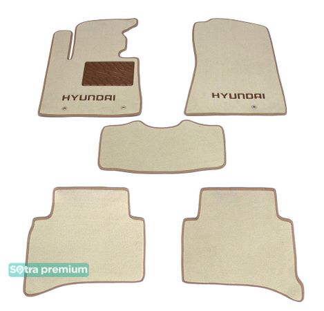 Двошарові килимки Sotra Premium Beige для Hyundai Tucson (mkIII) 2015-2020 (EU) - Фото 1