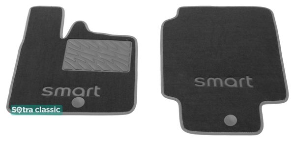 Двухслойные коврики Sotra Classic Grey для Smart ForTwo (A450-W450) 1998-2006 - Фото 1