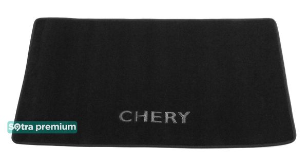 Двошарові килимки Sotra Premium Black для Chery QQ / S11 (mkI)(багажник) 2003-2015 - Фото 1