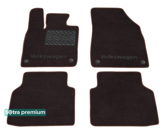 Двошарові килимки Sotra Premium Chocolate для Volkswagen ID.4 (mkI) 2020→ - Фото 1