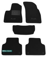 Двошарові килимки Sotra Classic Black для Audi Q7/SQ7 (mkII)(1-2 ряд)(2 ряд з кліпсами) 2015→
