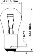 Автомобільна лампа Tesla B52202 тип P21/5W (24V; 21/5W; BAY15d) - Фото 2