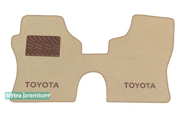 Двошарові килимки Sotra Premium Beige для Toyota HiAce (XH20)(1 ряд) 2006-2012 - Фото 1