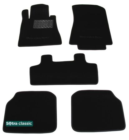 Двошарові килимки Sotra Classic Black для Mercedes-Benz S-Class (W140) 1991-1998 - Фото 1