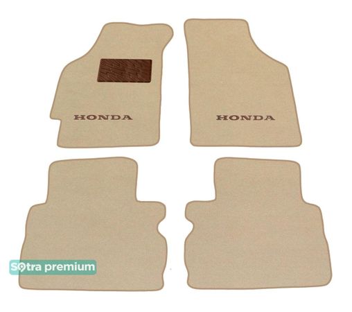 Двошарові килимки Sotra Premium Beige для Honda Civic (mkIII)(AG/AH/AJ/AL) 1983-1987 - Фото 1