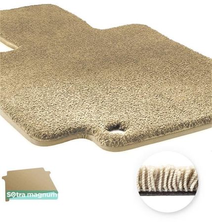 Двошарові килимки Sotra Magnum Beige для Citroen C4 Picasso (mkI)(складений 3 ряд)(багажник) 2006-2013 - Фото 1