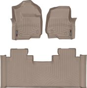 Коврики WeatherTech Beige для Ford Super Duty (mkIV)(extended cab)(1 row - 2pcs.)(1 row bench seats) 2017→ - Фото 1