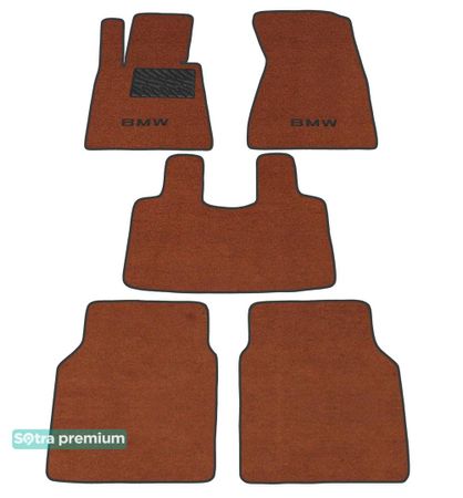 Двошарові килимки Sotra Premium Terracotta для BMW 7-series (E66)(long) 2002-2008 - Фото 1