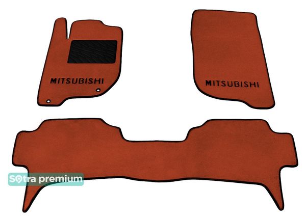 Двошарові килимки Sotra Premium Terracotta для Mitsubishi Pajero Sport (mkII) 2008-2016 - Фото 1