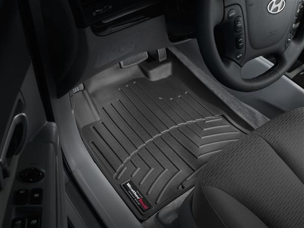 Коврики WeatherTech Black для Hyundai Santa Fe (mkII)(2 fixings)(1 row) 2007-2009 - Фото 2