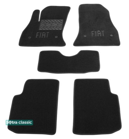 Двошарові килимки Sotra Classic Black для Fiat 500L (mkI) 2012→ - Фото 1