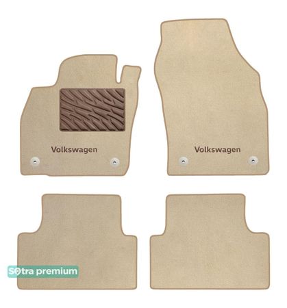 Двошарові килимки Sotra Premium Beige для Volkswagen T-Cross (mkI) 2019→ - Фото 1