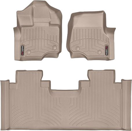 Коврики WeatherTech Beige для Ford F-150 (mkXIII)(extended cab)(1 row - 2pcs.)(1 row bench seats) 2015-2020 - Фото 1