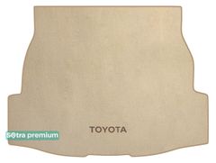 Двухслойные коврики Sotra Premium Beige для Toyota RAV4 (mkV)(верхний уровень)(с запаской)(багажник) 2018→