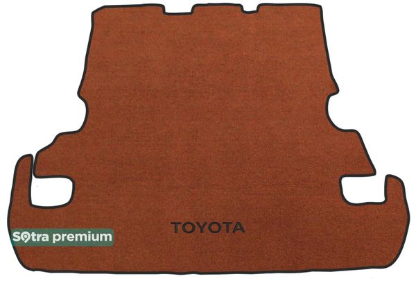 Двухслойные коврики Sotra Premium Terracotta для Toyota Land Cruiser (J200)(с вырезами под 3 ряд)(багажник) 2007-2015 - Фото 1