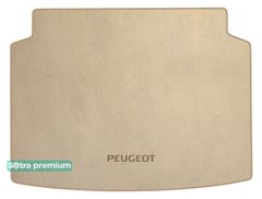 Двухслойные коврики Sotra Premium Beige для Peugeot 308 (mkIII)(хетчбэк)(багажник) 2021→