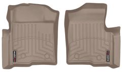 Коврики WeatherTech Beige для Ford F-150 (mkXII)(all cabs)(no 4x4 shifter)(with air vents to 2 row)(4 fixing posts)(2 pcs.)(1 row) 2010-2014