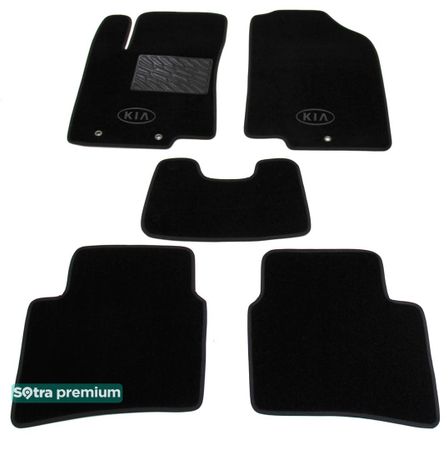 Двошарові килимки Sotra Premium Black для Kia Rio (mkIII) 2011-2017 - Фото 1