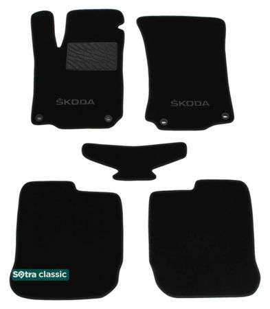Двухслойные коврики Sotra Classic Black для Skoda Octavia (mkI)(A4) 1997-2010 - Фото 1