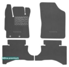 Двухслойные коврики Sotra Premium Grey для Toyota Yaris (mkII)(гибрид) 2012-2020