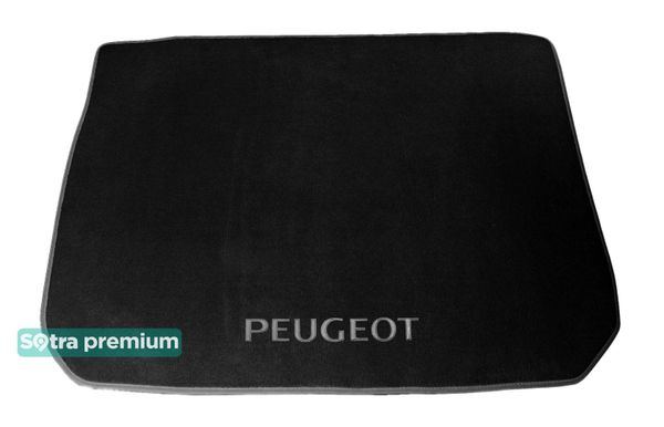 Двошарові килимки Sotra Premium Black для Peugeot 2008 (mkI)(багажник) 2013-2019 - Фото 1