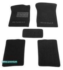 Двухслойные коврики Sotra Premium Black для Renault Clio (mkII) 1998-2005 / Symbol (mkI-mkII) 1999-2013