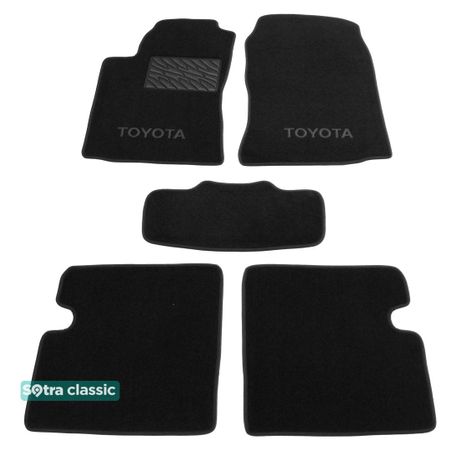 Двошарові килимки Sotra Classic Black для Toyota Corolla (mkIX)(E120) 2000-2006 - Фото 1