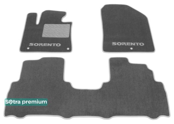 Двошарові килимки Sotra Premium Grey для Kia Sorento (mkIII) 2015-2020 - Фото 1
