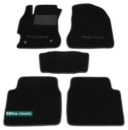 Двошарові килимки Sotra Classic Black для Mazda 6 (mkII) 2007-2012 - Фото 1