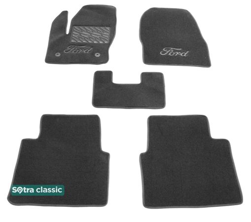 Двухслойные коврики Sotra Classic Grey для Ford Tourneo Connect (mkII)(1-2 ряд) 2013-2023 - Фото 1