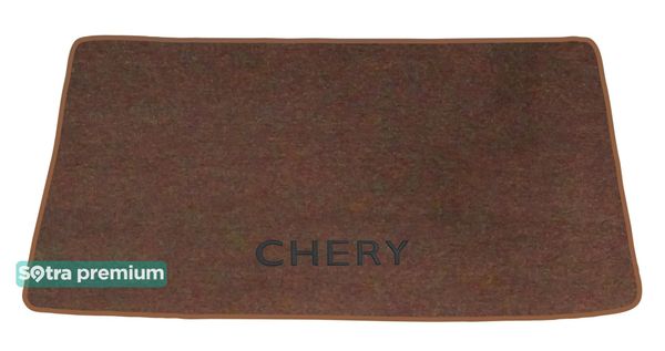 Двошарові килимки Sotra Premium Chocolate для Chery QQ / S11 (mkI)(багажник) 2003-2015 - Фото 1