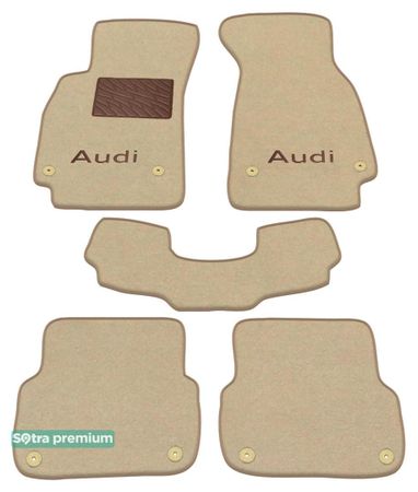 Двухслойные коврики Sotra Premium Beige для Audi A6/S6/RS6 (mkIII)(C6) 2004-2011 - Фото 1