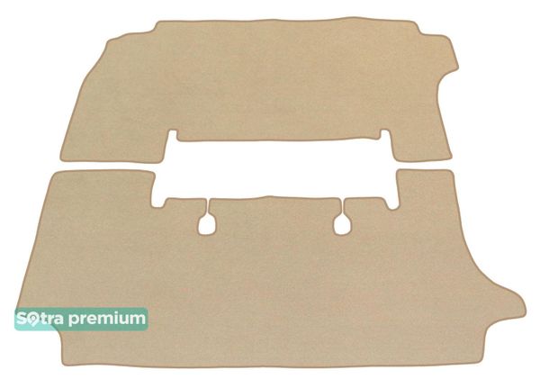 Двошарові килимки Sotra Premium Beige для Toyota Previa (mkI)(2-3 ряд) 1990-1999 - Фото 1