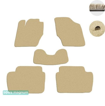 Двошарові килимки Sotra Magnum Beige для Citroen C4 (mkI) 2004-2010 - Фото 1
