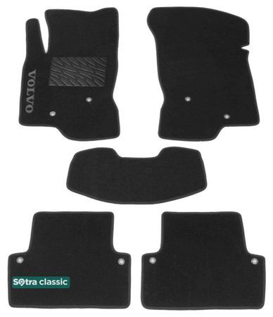 Двошарові килимки Sotra Classic Black для Volvo V70 (mkII) / XC70 (mkII) 2000-2007 - Фото 1