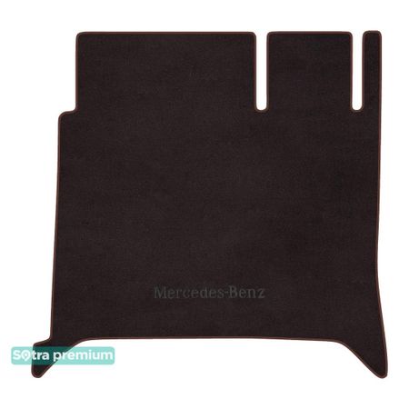 Двошарові килимки Sotra Premium Chocolate для Mercedes-Benz V-Class (W447)(extra long)(без вирізів під салазки)(багажник) 2014→ - Фото 1