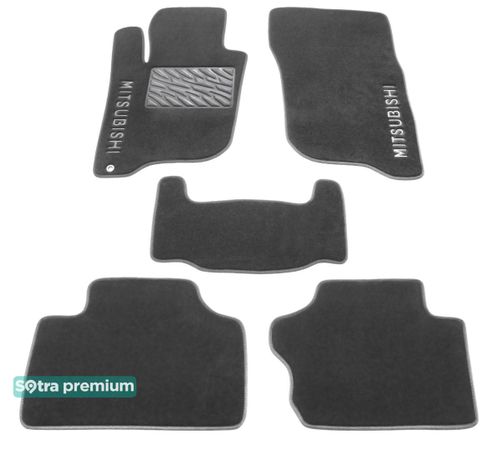 Двошарові килимки Sotra Premium Grey для Mitsubishi Pajero Sport (mkIII)(1 люверс) 2015→  - Фото 1