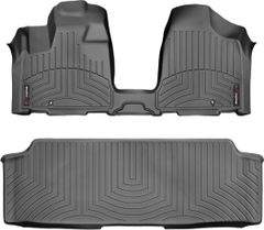 Коврики Weathertech Black для Dodge Grand Caravan (mkV)(1-2 row)(no console)(2 row bench)(no Stow & Go or Swivel & Go seats) 2012→