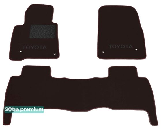 Двошарові килимки Sotra Premium Chocolate для Toyota Land Cruiser (J200)(1-2 ряд) 2007-2012 - Фото 1